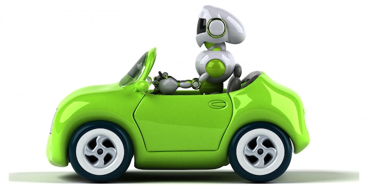 Photo 녹색 로봇 -3d 일러스트