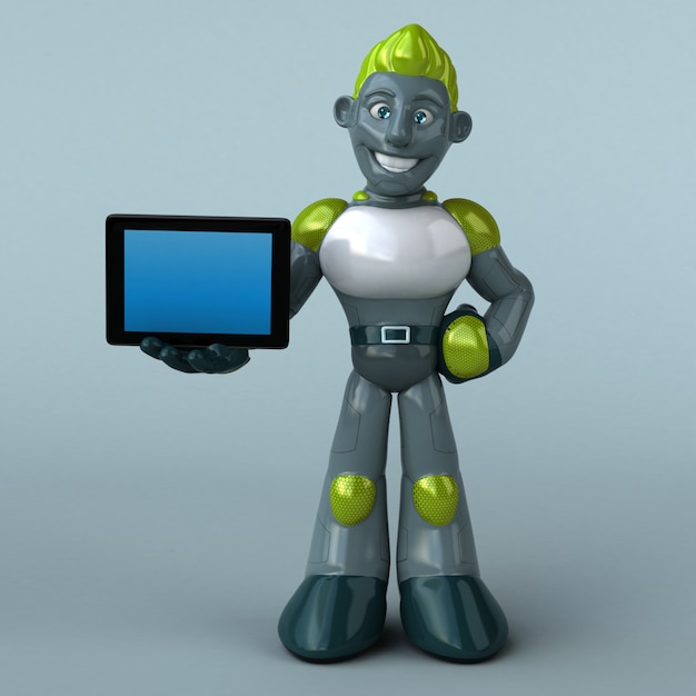 Green Robot - 3D Illustration