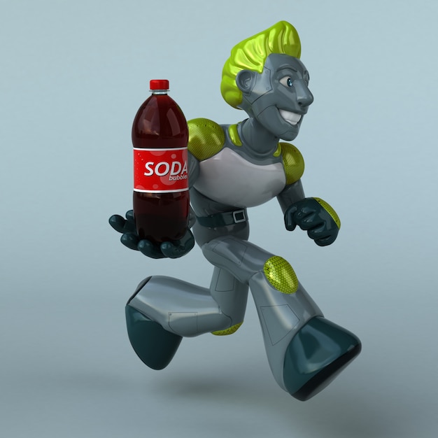 Green Robot - 3D Illustration