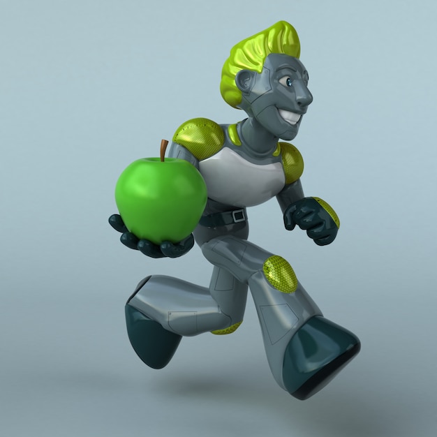 Green Robot - 3D Illustration