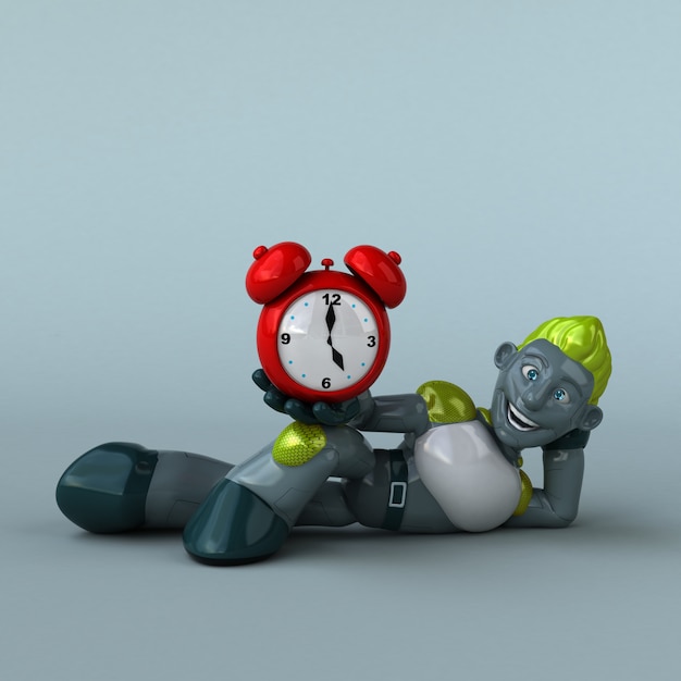 Green Robot - 3D Illustration