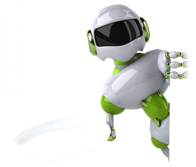 Green robot - 3D Illustration