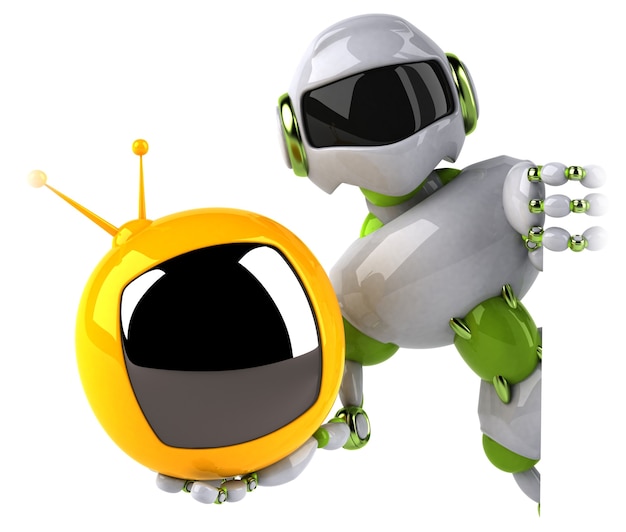 Photo green robot - 3d illustration