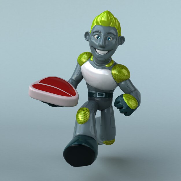 Green Robot - 3D karakter