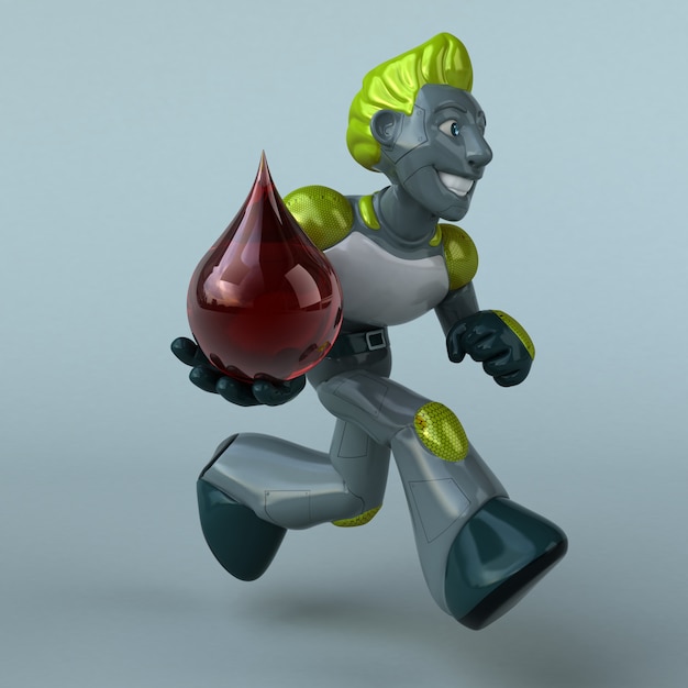 Green Robot - 3D karakter