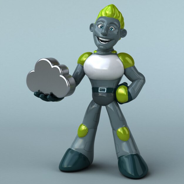 Green Robot - 3D karakter