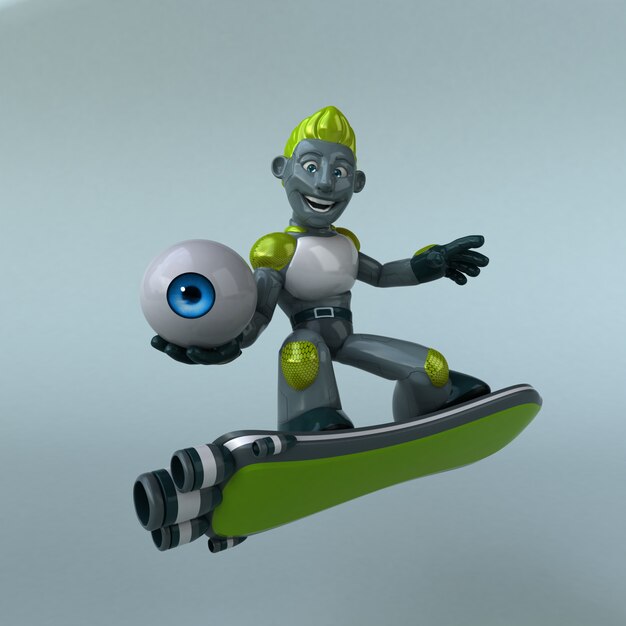 Green Robot - 3D karakter