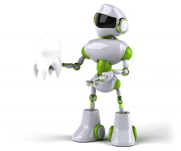 Photo green robot animation