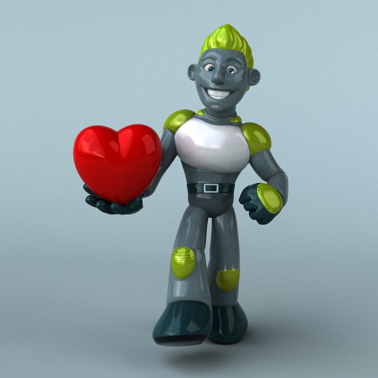 Photo green robot illustration