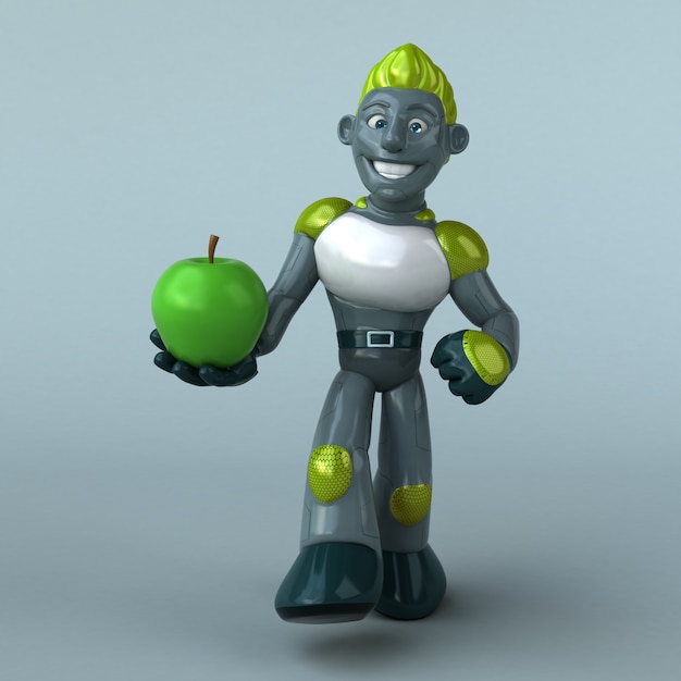 Green Robot Illustration