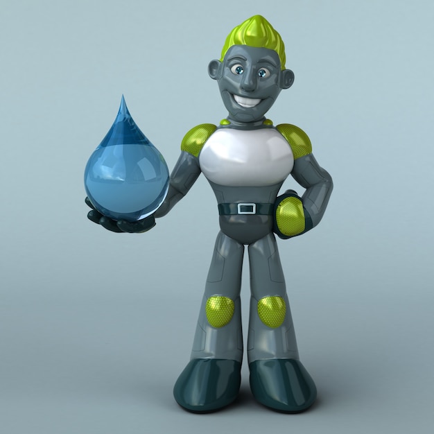Illustrazione del robot verde