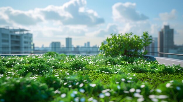 Green Rooftop Garden Sustainable Urban Oasis