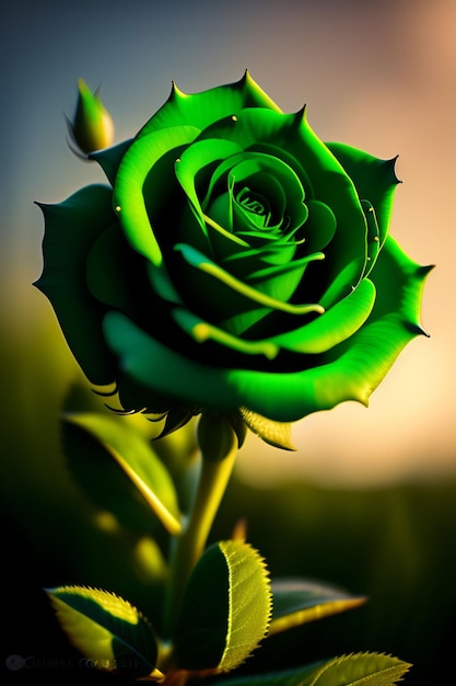 green rose flower wallpaper