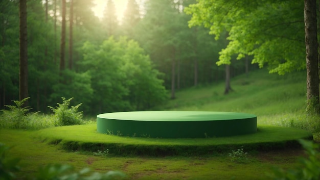 green round in the forest