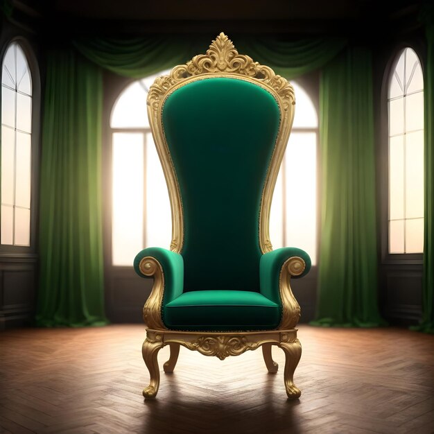 Photo green royal armchair