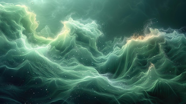 green and sage splash background