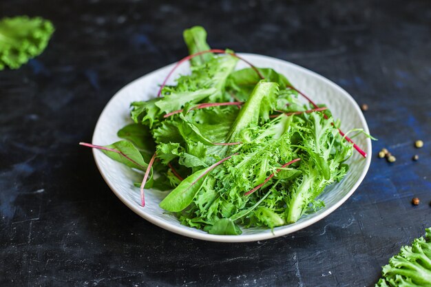 Green salad leaves mix