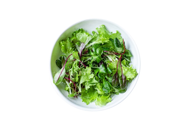 Green salad lettuce mix juicy microgreen snack healthy meal