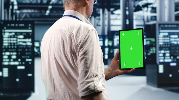 green screen tablet servers monitoring