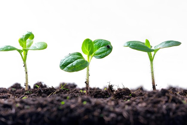 Green seedling illustrating concept of new life and investment in agricultural business