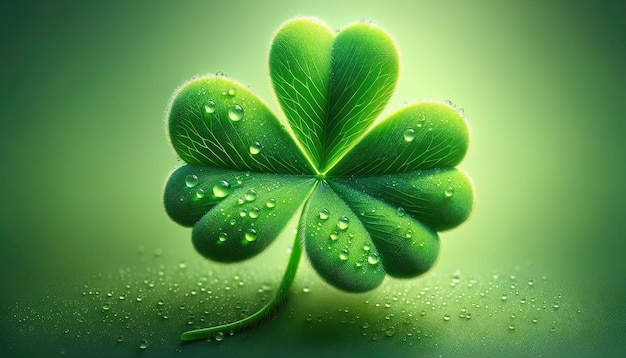 Green shamrock clover leaves natural spring background green st patricks day