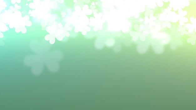 Green shamrocks on shine background, saint patrick day holiday.\
luxury and elegant style 3d illustration for holiday