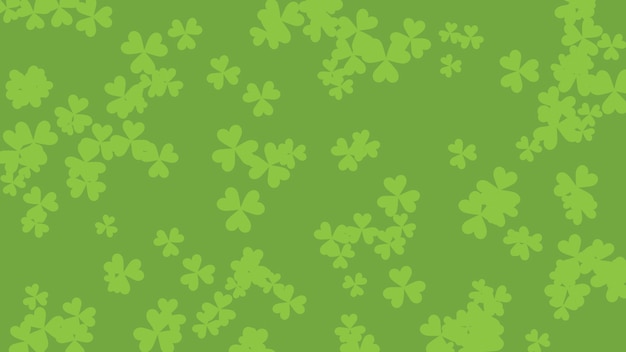 Green shamrocks on shine background, Saint Patrick Day holiday. Luxury and elegant style 3D illustration for holiday