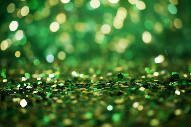 Photo green shiny confetti background