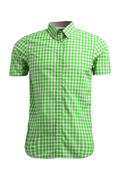 Foto camicia verde con maniche isolate