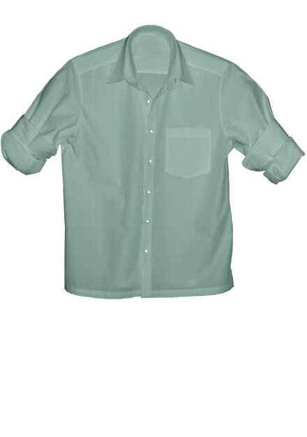 Foto una camicia verde con colletto bianco e una camicia bianca