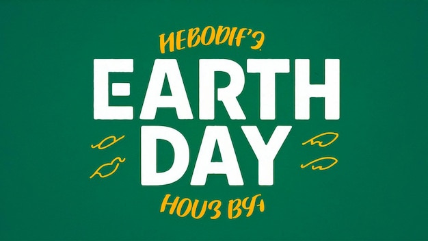 a green sign that says earth day on it