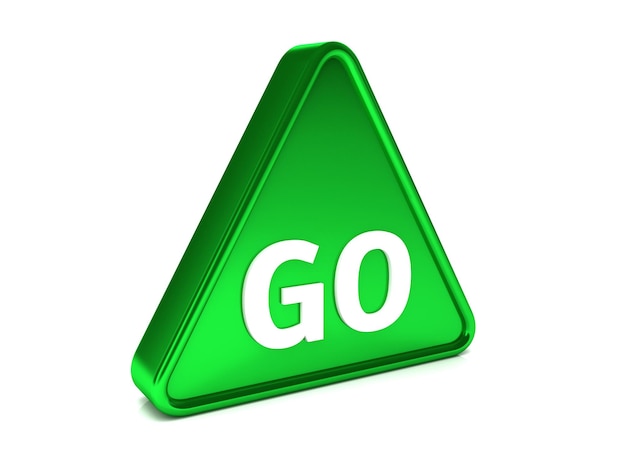 green sign that says GO