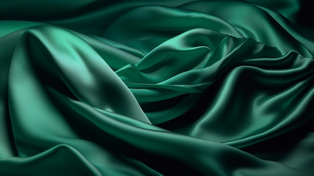 Green silk satin background