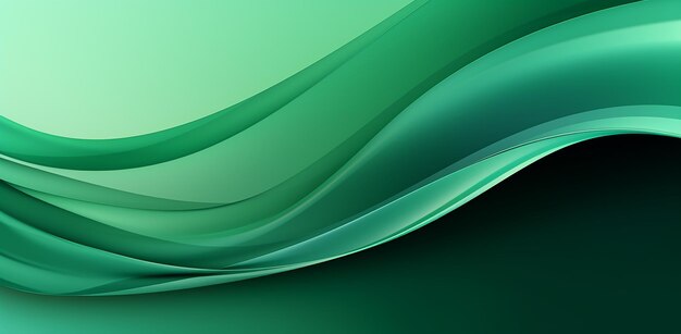 Green simple solid wave