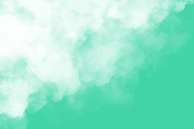 Premium Photo | Green sky and white cloud background