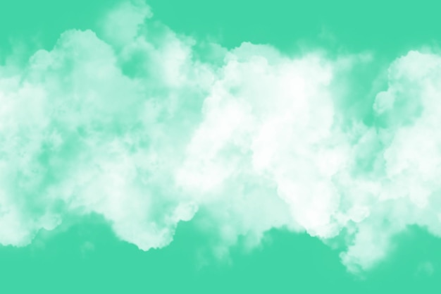 Photo green sky and white cloud background