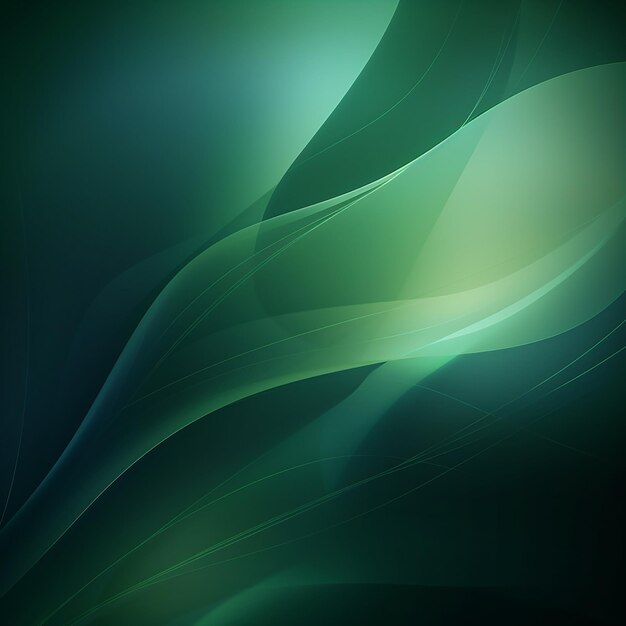 Green smooth lines abstract background
