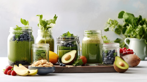 Green smoothie Illustration AI GenerativexA