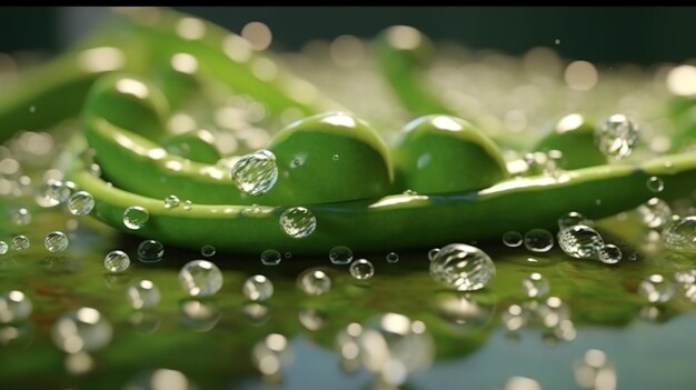 green snow pea pods background