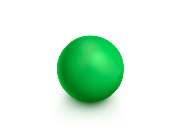 Photo green spheres isolated on white background 3d render