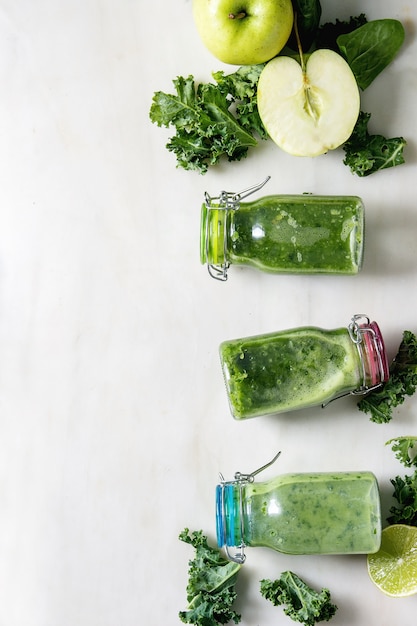 Green spinach apple smoothie