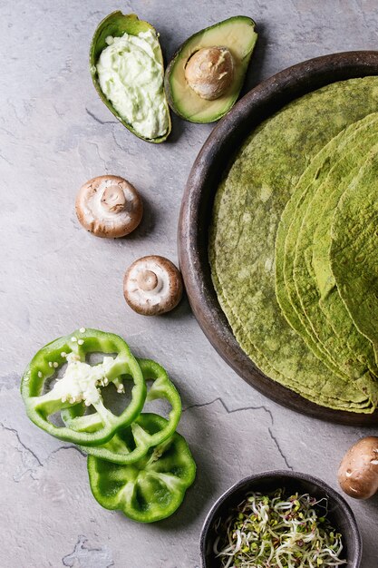 Tortilla di spinaci verdi