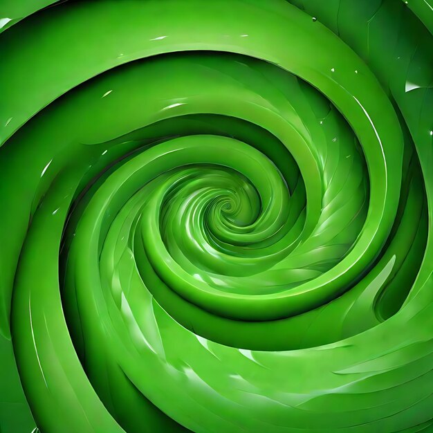 Photo green spiral creates a beautiful abstract background wallpaper