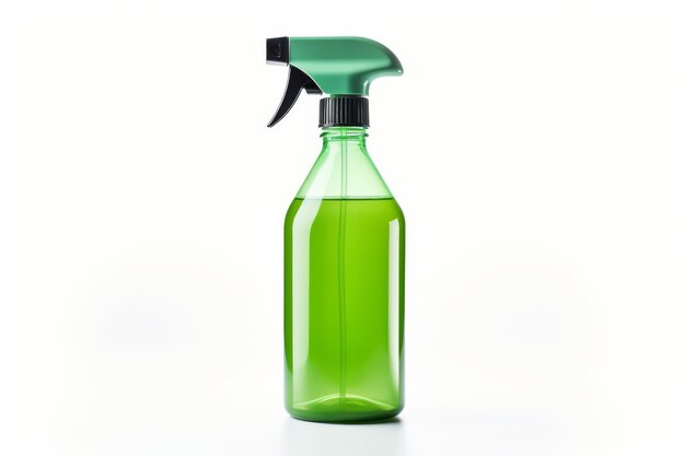 Green Spray Bottle With Handle On a White or Clear Surface PNG Transparent Background