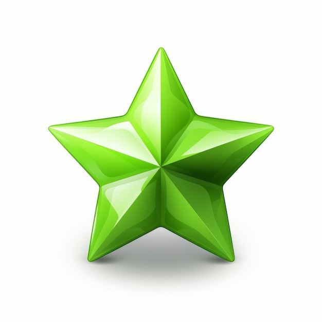 Photo a green star on a white background