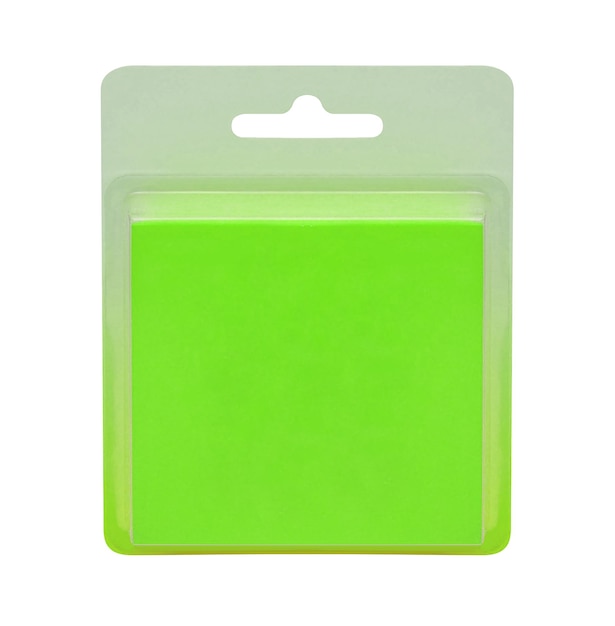 Green sticky notes package