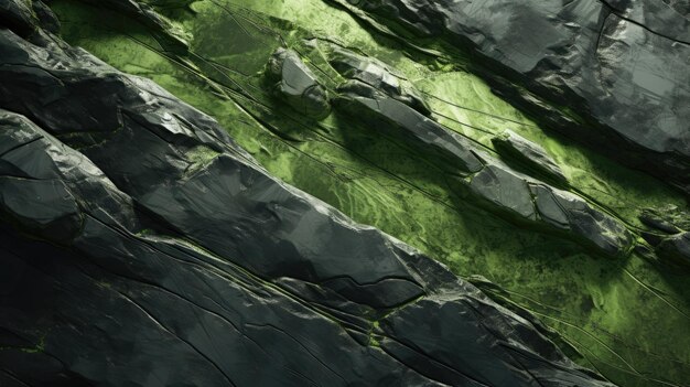 green stone background green rock granite texture Mountain surfase closeup
