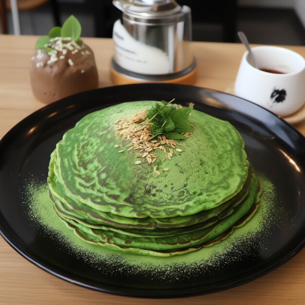 Photo green surabi pancake