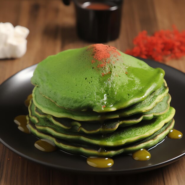 Photo green surabi pancake