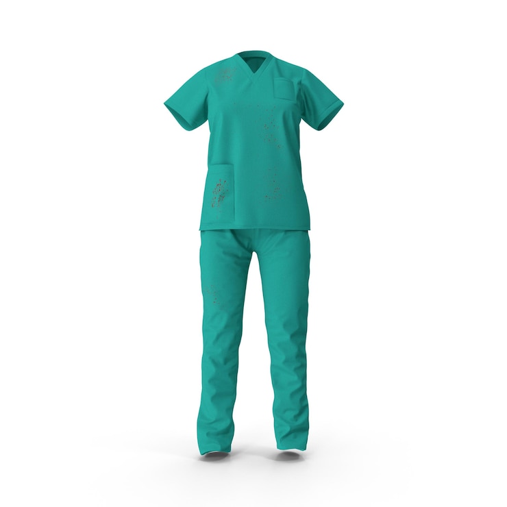 Photo green surgeon dress 3d rendering